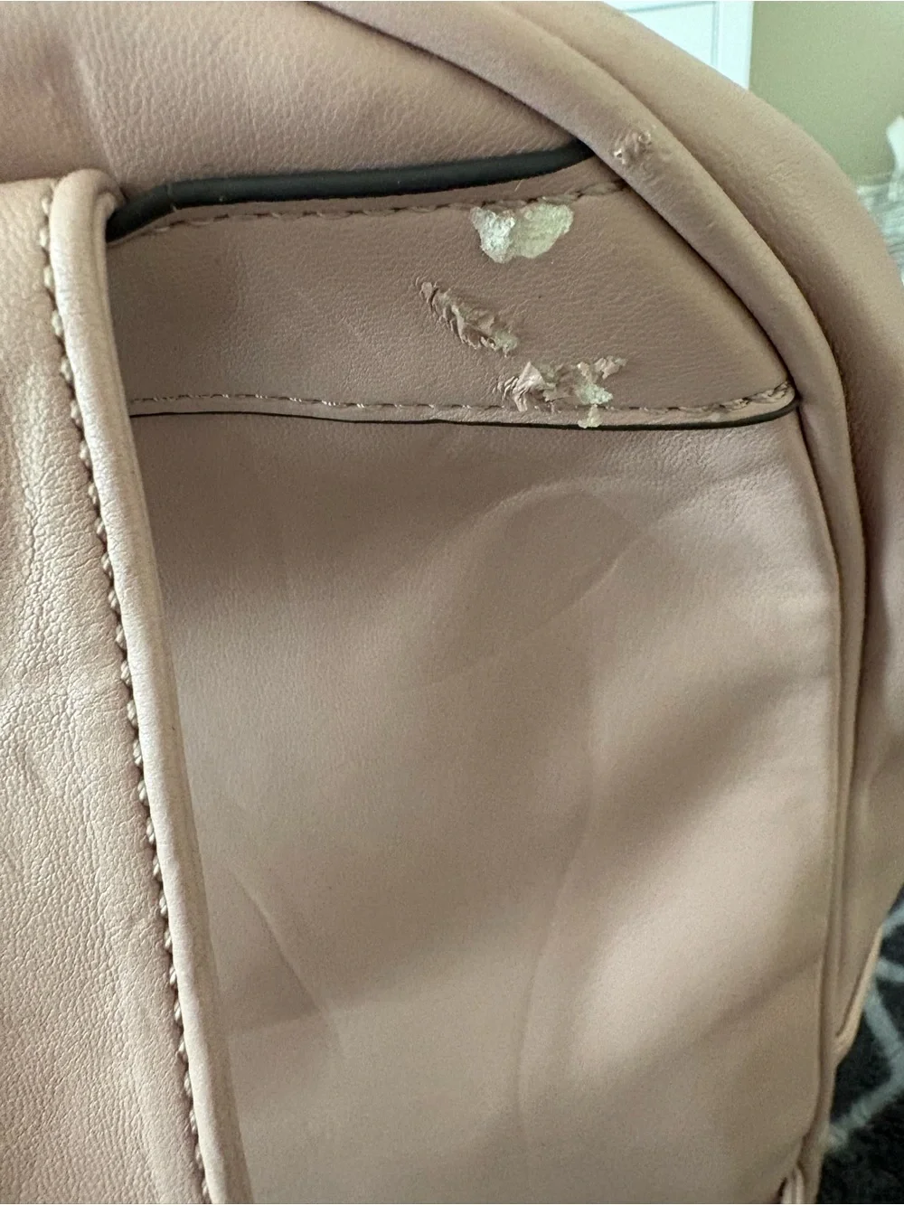 Aldo Quilted Pale Pink Backpack with Gold Hardware